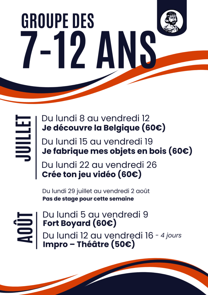Stages été 2024 - 7 à 12 ans
