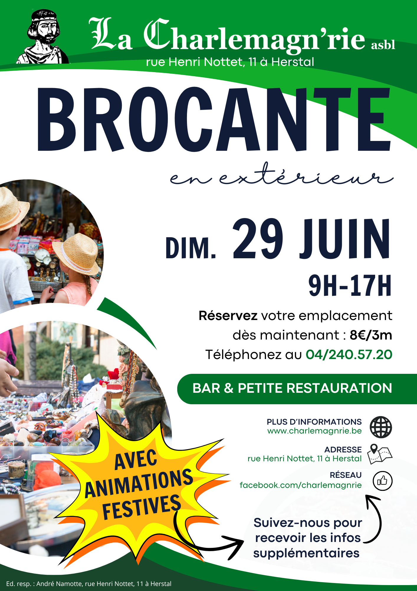 Brocante vide grenier Herstal Liège