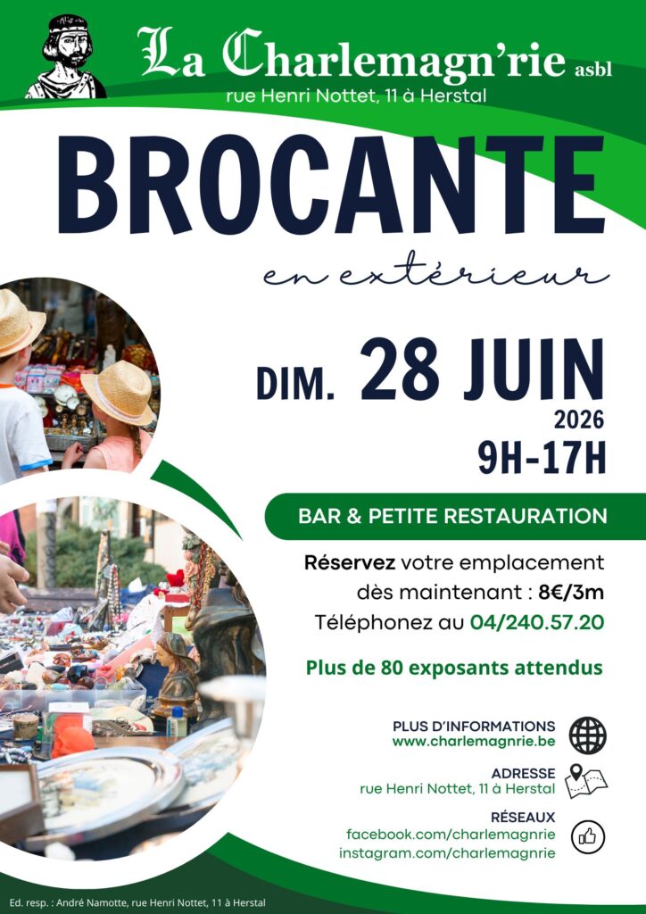 affiche brocante Herstal 2026